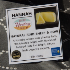 Ancient Heritage Hannah Cheese